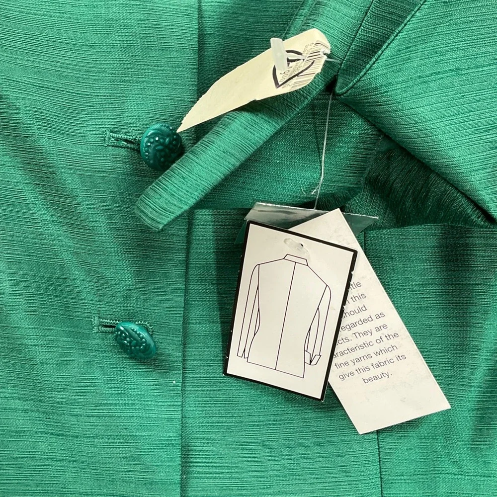 LE SUIT ESSENTIALS Skirt Set Womens Blazer 12 Skirt 16 Green Holiday‎ 2pc Flaws